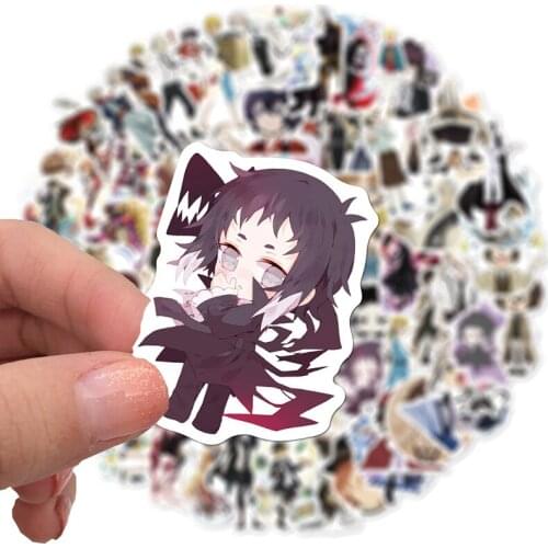 100pcs/set Bungo Stray Dogs Sticker PVC Japan Anime Decals For Laptop Suitcase Luggage Guitar Bicycle Bike Car Stickers Kids Toy