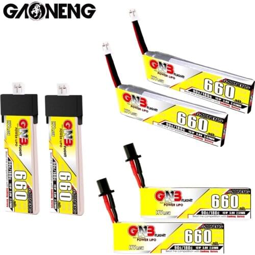 2/4Pcs GNB 1S HV Rechargeable Lipo Battery 4.35V 660mAh 90C/180C For Emax Tinyhawk King Kong Ldarc TINY7 Drone PH2.0/GNB27 Plug