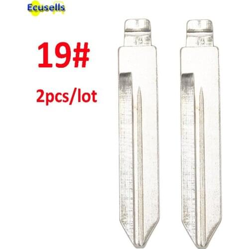 2pcs/lot Universal remotes fly key NO.19 flip uncut FO38 H75 blank Key Blade 19
