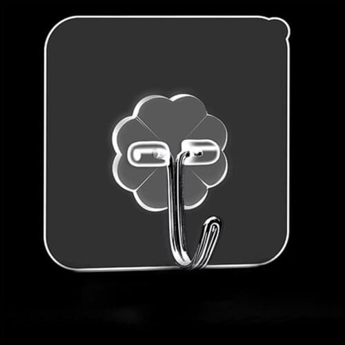 20Pcs 6x6cm Transparent Strong Self Adhesive Door Wall Hangers Hooks Suction Heavy Load Rack Cup Sucker for Kitchen Bathroom