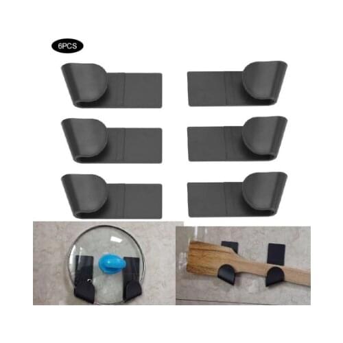 6Pcs Pot Rack Kitchen Storage Kitchenware Rack Spoon Rack Free Hole Wall Hanging Portable Cooking Storage Kitchen Storage Tools