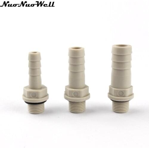 8pcs NuoNuoWell Plastic-Steel 1/8" Thread to 6mm 8mm 10mm Hose Straight Connector Aquarium Air Pump Joint Fish Tank Pipe Adapter
