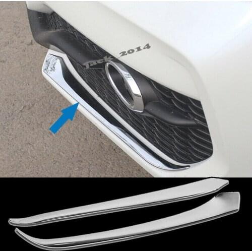 ABS Chrome Front Fog Lamp Eyelid Cover Trim Molding For Honda Accord 9th 2014-2015