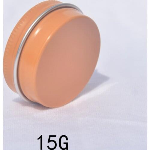 15g Orange Cream Packaging Aluminum Box Incense Candle Pomade Jars Empty 15ml Tea Jewelry Gift Pot
