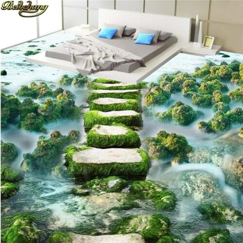 Beibehang Custom Photo Wallpaper Floor Painting Ground Bead Piers 3D Thickened Wear Resistant Self Adhesive PVC Flooring