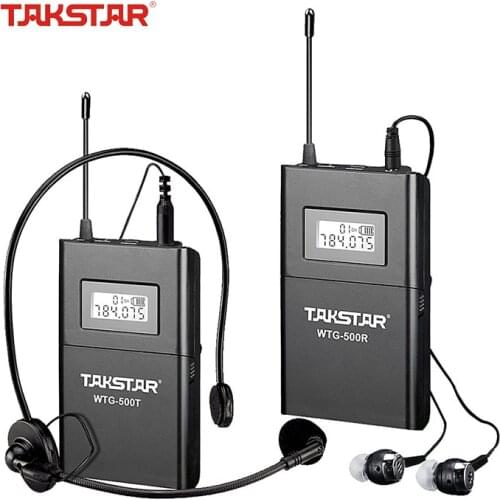 TAKSTAR WTG-500 UHF Wireless Audio Tour Guide System Transmitter+Receiver+ Microphone+Earphone for Simultaneous Interpretation