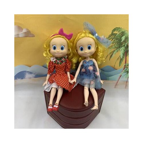 Big Glasses Eyes With Real Eyelashes Colorful Hair Doll Big Head Original DIY Accessories Purple White Hair Doll Heads rainbow