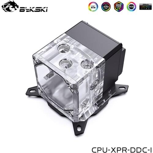 Bykski CPU Water Cooling Block Bundle With Pump ,Reservoir Recommend Kit For A4 ITX Small Mini Computer Case ,CPU-XPR-DDC-I