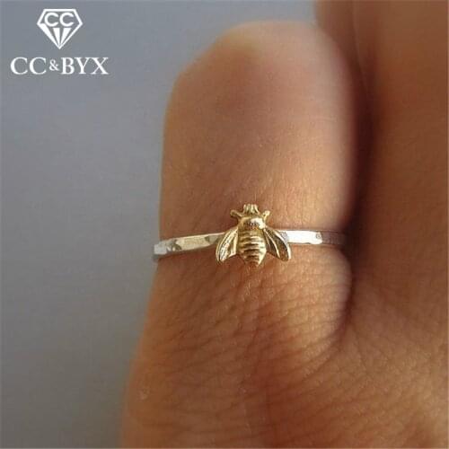 CC Trendy Jewelry Rings For Women Lovely Little Bee Cute Ring Party Girls Gift Bague Anillos Mujer Drop Shipping CC2168
