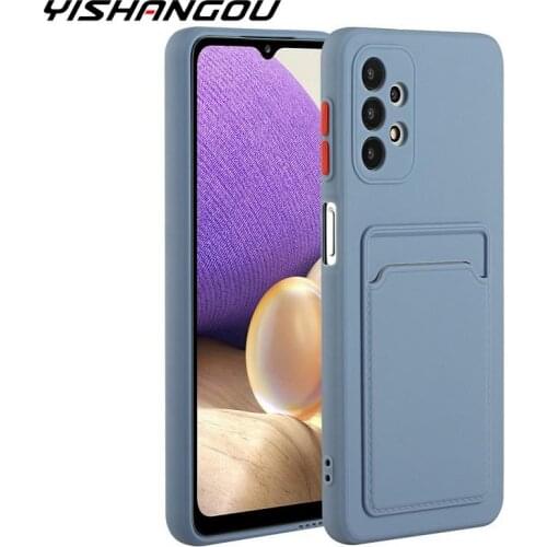 For Samsung A72 A52 A42 A32 5G A12 A51 A71 4G Shockproof TPU Case Card Slot Case For Samsung S20 S21 Plus S20FE Note 20 Ultra