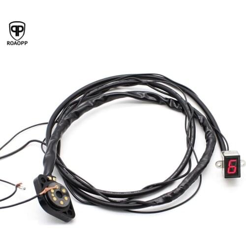 ROAOPP Motorcycle Gear Display Digital Gear Indicator Motorcycle Display Shift Lever Sensor 6 Gears for Benelli Bn302 BN300