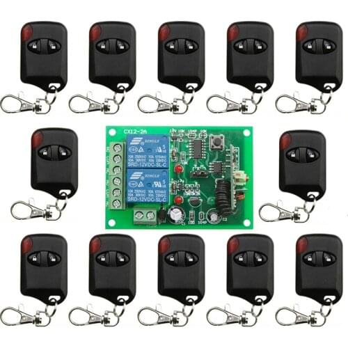 DC 12V 24V 2CH 2 CH Wireless Remote Control Switch System Receiver + cat eye Transmitters for Appliances Gate Garage Door