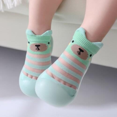 Hot Breathable Baby Shoes Transparent Stripes Baby Toddler Walk Learning Socks Shoes DO2