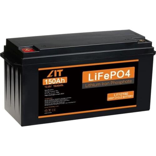 Customized Deep Cycle Lithium Ion Solar 12V 150Ah Rechargeable Lifepo4 Battery With Bms