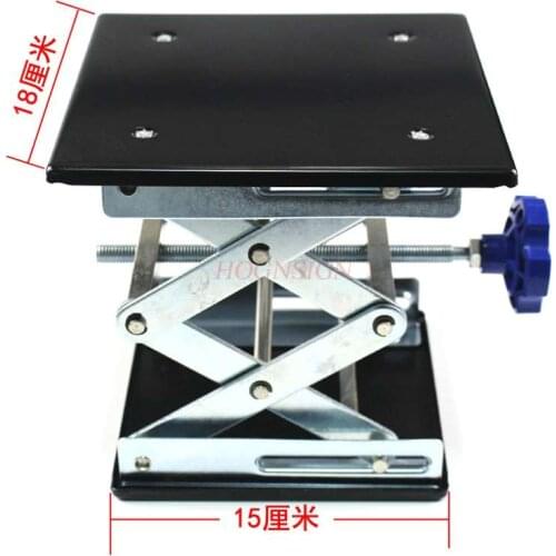 Experiment equipment Laboratory small lifting platform 18x18 / 15x15cm manual metal alcohol lamp lifting platform