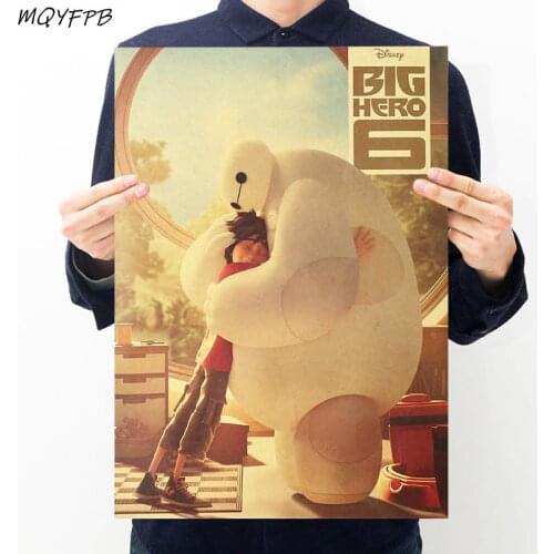 Movie Big Hero 6 Kraft Paper Poster Wall Sticker Home Decoration Painting