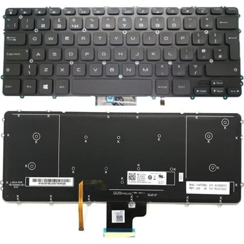 Laptop Backlit UK Keyboard For DELL For XPS 15 9530 For Precision M3800 P31F 03H5CJ 3H5CJ V143725AK1 United Kingdom Keyboard