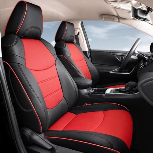 AutoDecorun Leather Cover Car Seats for Subaru Forester Seat Cover Set 2013-2018 2019 2020 2021 Car Accessories Same As Original