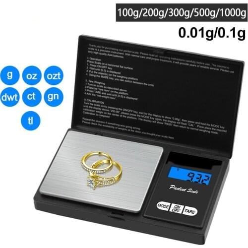 Mini 500g High Precision Digital Kitchen Scale Pocket Electronic Scale Gold Gram Balance Weight Scales 0.01g Laboratory Weighing