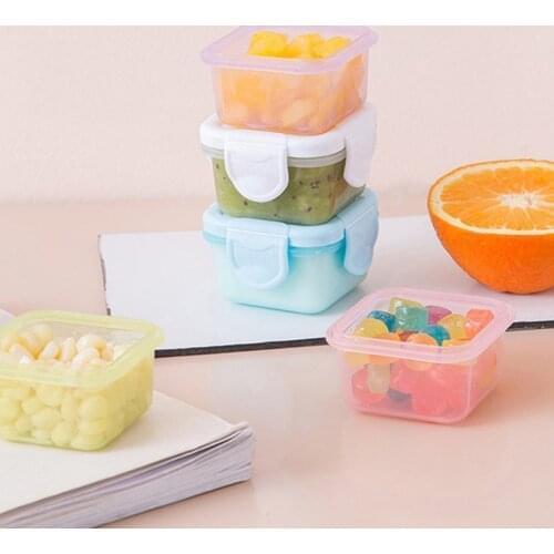 60ML Kitchen Food Small Storage Boxes Square Vacuum Food Organizer For Household Kitchen Food Grade PP Material Storage Boxes