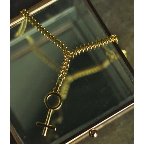 GULCE DERELI, VENUS SYMBOL CHARM NECKLACE, INFINITY CHAIN NECKLACE, CHAIN NECKLACE, NEW SEASON, GIFT BOXX, GOLD/SILVER PLATED