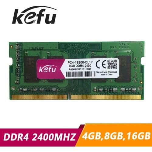 KEFU DDR4 Memory DDR4 4GB 8GB 16GB 4G 8G 16G 2400mhz Memoria SODIMM RAM DDR 4 2400 mhz compatible Laptop notebook and Mini pc