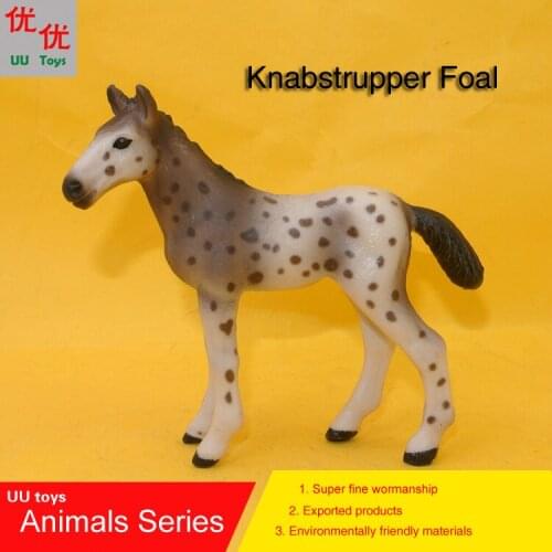 Hot toys: Knabstrupper Foal Horse simulation model Animals kids toys children educational props
