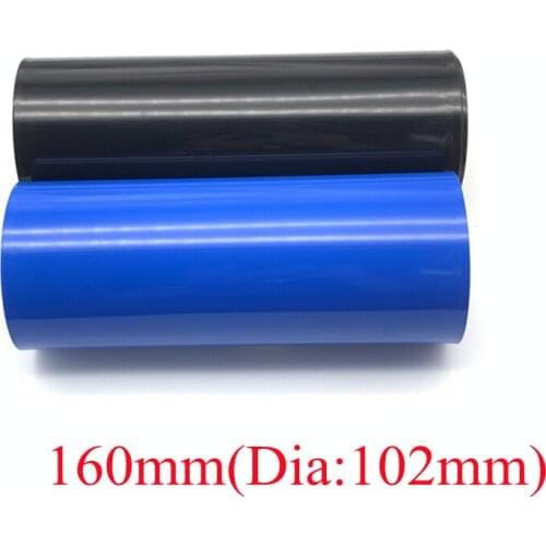 PVC Heat Shrink Tube 160mm Width Blue Multicolor Shrinkable Cable Sleeve Sheath Pack Cover for 18650 Lithium Battery Film Wrap