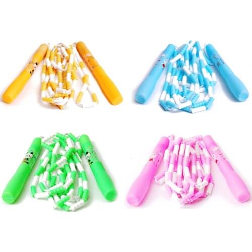 Adjustable 2.8M Skip Rope Fitness Skipping Sport Jump Ropes PVC bamboo beginner Soft Beaded beading beads Tangle Free Segmented