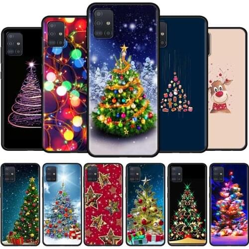 Merry Christmas Tree Silicone Cover Case For Samsung Galaxy A51 A71 A21s A11 A31 A41 A91 A12 A32 A42 A52 A22 5G A02s A01 Capa