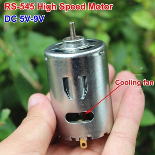 RS-545 Micro 35.5mm Electric Motor DC 6V 7.2V 7.4V High Speed Power Large Torque 3.17mm Shaft Cooling Fan