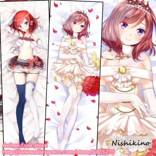 Cute Japan Anime Pillowcase Love Live Nishikino Maki Sexy Hugging Body Pillow Cover Case Bedding