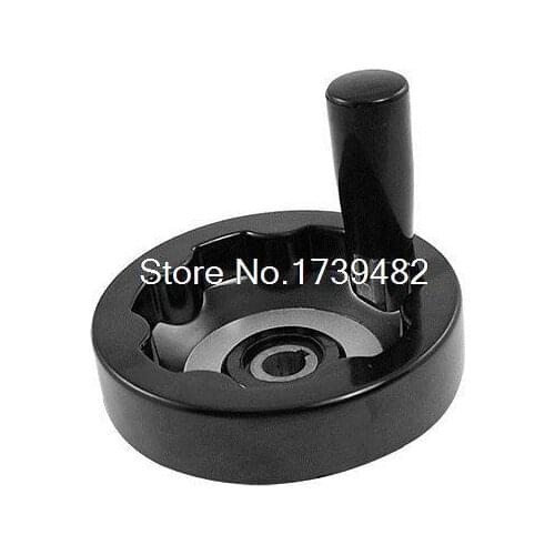 Folding Revolving Handle 100mm Diameter Hand Wheel Blk