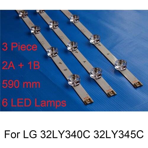 Brand New LED Backlight Strip For LG 32LY345C 32LY340C 32 inch TV Repair LED Backlight Strips Bars A B TYPE 6 Lamps Original