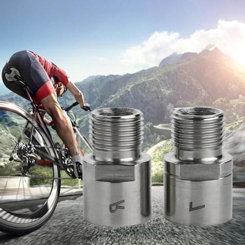 1Pair Steel Or Titanium Bike Pedal Extenders Bicycle Pedal Spacers For MTB Road 9/16 Inch Bike Pedal Adapters Spacers Bike Parts