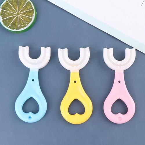 1pcs childrens teeth oral care cleaning brush convenient simple baby toothbrush