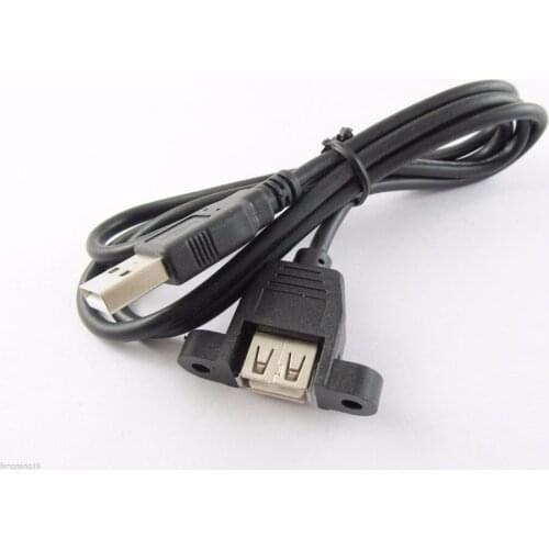 1pcs USB 2.0 A Extension Male to Female Molded Panel Mount Extension Port Cable 3FT