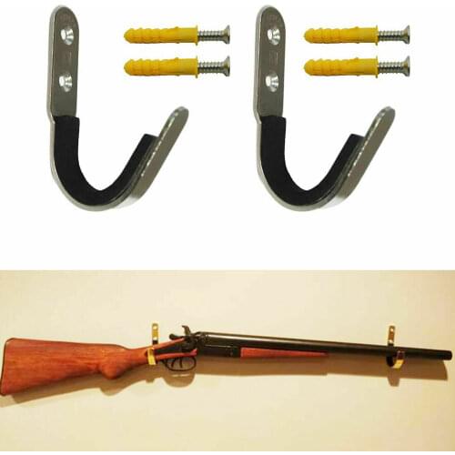 2pcs/lot Gun Rack Shotgun Hooks Rifle Hangers Archery Bow Felt Lined Wall Mount Storage