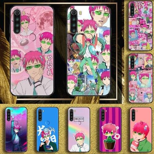 Anime Saiki Kusuo no Psi Nan Phone case For Xiaomi Redmi Note 7 7A 8 8T 9 9A 9S 10 K30 Pro Ultra black art hoesjes trend