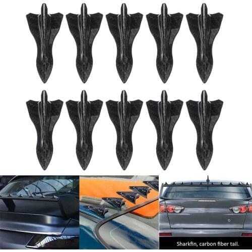 10pcs Shark Fin Diffusers Vortex Generator Black Shark Fin Wings For Car Auto Windscreen Roof Spoiler Bumper Shark Fin Wings