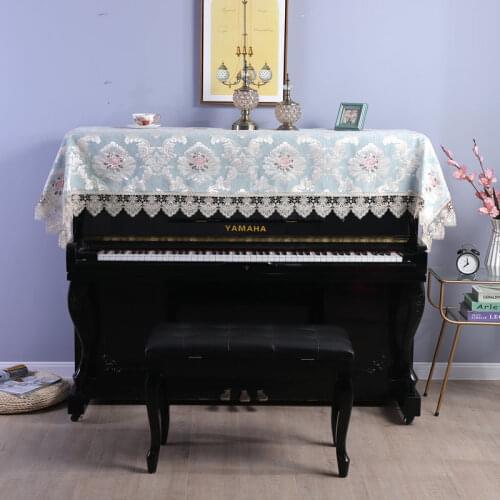 Europe Fabric Piano Cover embroidered Lace tableCloth 90*220cm Simple Modern Elegant Piano Universal Cover Towel Piano HM1158