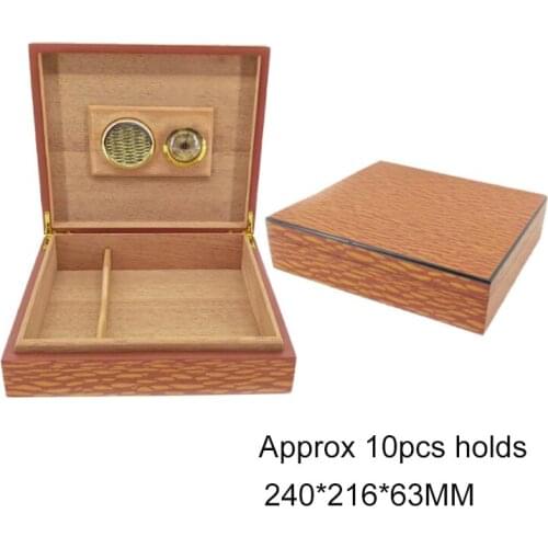 Cedar Wood Wooden Lined Cigar Humidor Portable Humidifier Storage Case Gift for Father Boyfriend Smoking Accessories