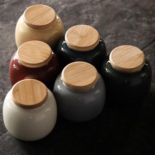 Puer Tea Jar Ceramic Tea Container Chinese Tea Jar Tea Tin Flower Tea Cans Coffee Storage Tank Tea Storage Box Seal Tank Tea Box