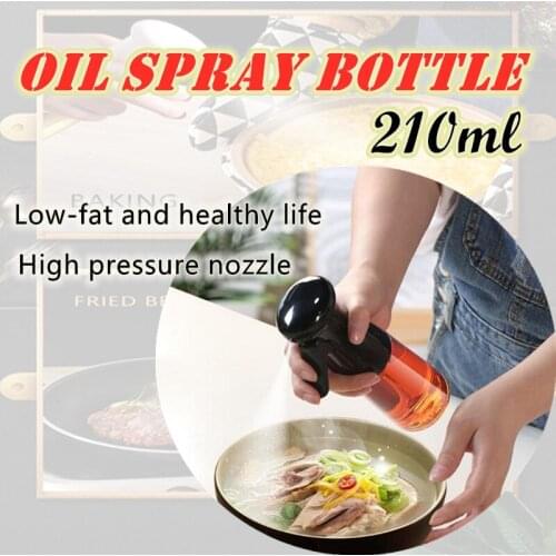 Oil Spray Bottle 210ml Plastic Sprayer For Kitchen Edible Cooking and BBQ Alcohol Sauce Vinegar Bottle Leakproof Oil Can
