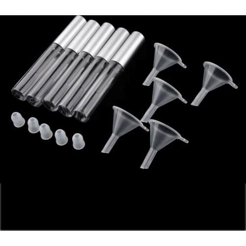 Set of 5 Empty Makeup Tubes Accessories with Wands, 10ml Mascara Tube Liquid