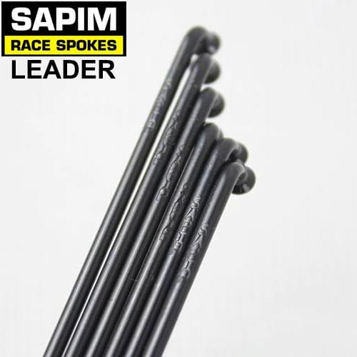GENIUNE Black/Silver SAPIM Leader Round Spokes J-HOOK or Straight pull 14G 2.0mm