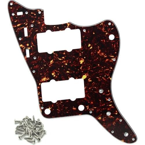 New 4Ply Electric Guitar Pickguard Scratch Plate Brown Tortoise Shell with Screws for Jazzmaster Guitar
