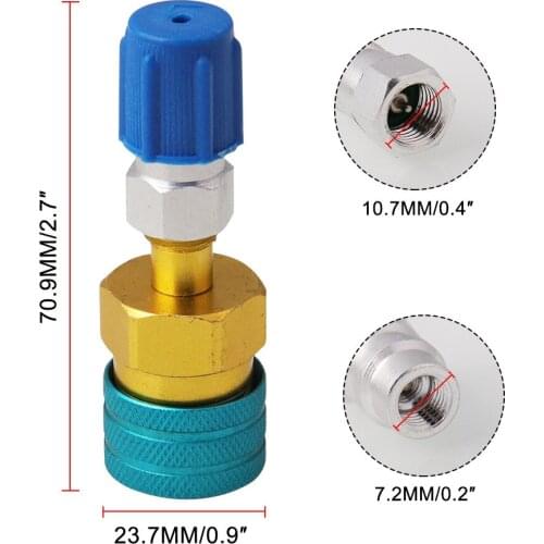 R1234YF to R134A Low Side Quick Coupler R12 to R134A Hose Adapter Fitting Connector for Car Air-Conditioning AC Charging 1PC