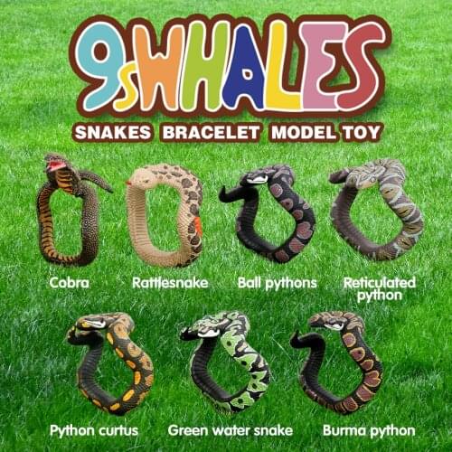 Realistic Snake Python Bracelet Action Figures Model figure Party Supplies Joy Toy PVC Decoration Halloween Gift