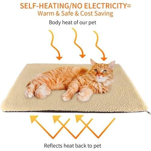 Self Heating Pet Bed Super Soft Comfortable Mat Warmer Supplies Pad Cat Dogs Durable Waterproof no Electric Warming Mat